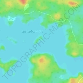 Mapa topográfico Lac Labyrinthe, altitud, relieve