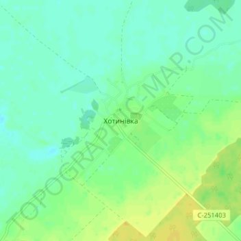 Mapa topográfico Хотиновка, altitud, relieve