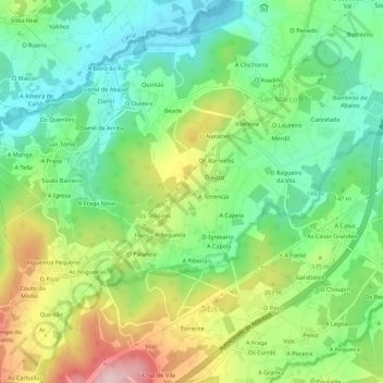 Mapa topográfico A Picota, altitud, relieve