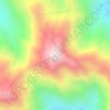 Mapa topográfico Núi Pu Hu Luông, altitud, relieve