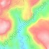 Mapa topográfico Aguas Termales, altitud, relieve