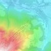 Mapa topográfico Pra-Loup, altitud, relieve
