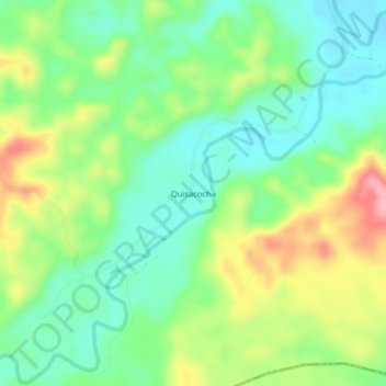 Mapa topográfico Quisacocha, altitud, relieve