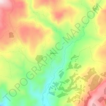 Mapa topográfico Atreuco, altitud, relieve