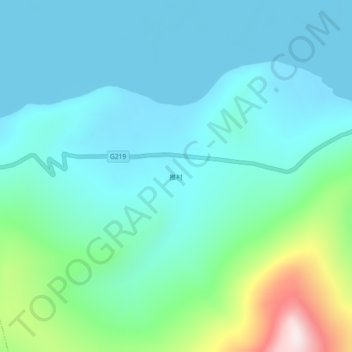 Mapa topográfico Tucun, altitud, relieve