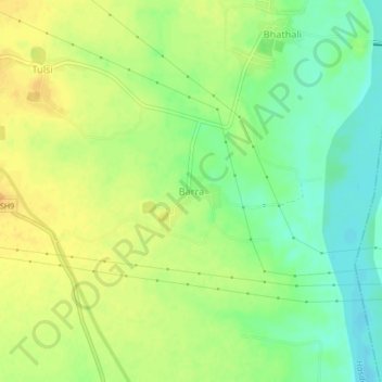 Mapa topográfico Barra, altitud, relieve