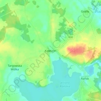 Mapa topográfico Kallenau, altitud, relieve