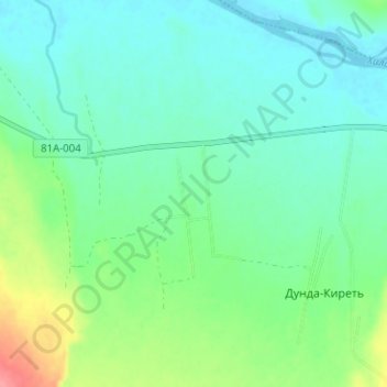 Mapa topográfico Ара-Киреть, altitud, relieve