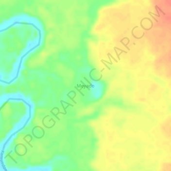 Mapa topográfico Meyado, altitud, relieve