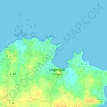 Mapa topográfico Keravezan, altitud, relieve