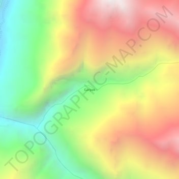 Mapa topográfico Garpak, altitud, relieve
