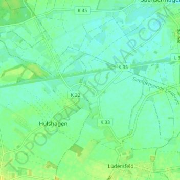Mapa topográfico Niedernholz, altitud, relieve
