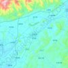 Mapa topográfico Beiliu, altitud, relieve