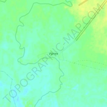 Mapa topográfico Иртек, altitud, relieve