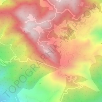 Mapa topográfico Los Frailes, altitud, relieve