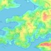 Mapa topográfico Prat Pann, altitud, relieve