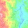 Mapa topográfico Carvalhelhos, altitud, relieve