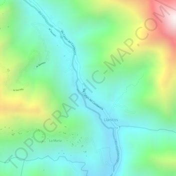 Mapa topográfico Centro de Atención y Valoración de Fauna Silvestre CAV CORTOLIMA, altitud, relieve