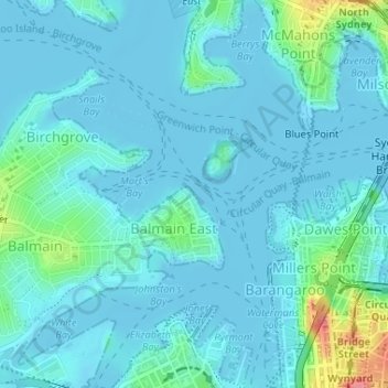 Mapa topográfico Clifton Lane Steps, altitud, relieve