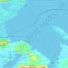 Mapa topográfico Bahía de Amatique, altitud, relieve