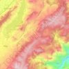 Mapa topográfico Guatavita, altitud, relieve