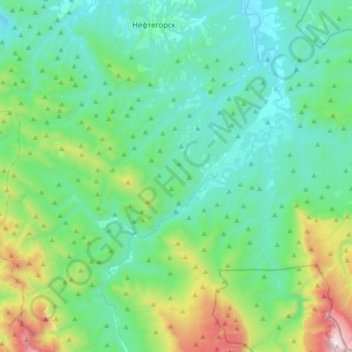 Mapa topográfico Черниговское сельское поселение, altitud, relieve