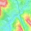 Mapa topográfico Genouilly, altitud, relieve