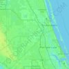 Mapa topográfico Saint Lucie County, altitud, relieve