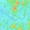 Mapa topográfico Seúl, altitud, relieve