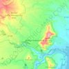 Mapa topográfico Wailua Homesteads, altitud, relieve