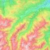 Mapa topográfico Le Gave d'Azun, altitud, relieve