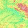 Mapa topográfico Niederbayern, altitud, relieve