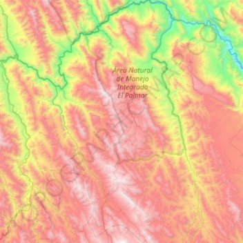 Mapa topográfico Municipio Presto, altitud, relieve