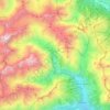 Mapa topográfico Pelvoux, altitud, relieve