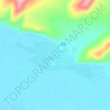 Mapa topográfico Кавказское, altitud, relieve