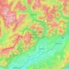 Mapa topográfico Belluno, altitud, relieve