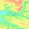 Mapa topográfico Кураховская городская община, altitud, relieve