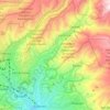 Mapa topográfico Río Irpavi, altitud, relieve