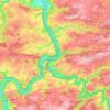 Mapa topográfico Dinant, altitud, relieve