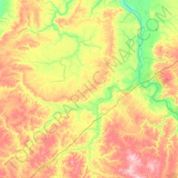 Mapa topográfico сельское поселение Чикшино, altitud, relieve