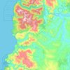Mapa topográfico San Juan de la Costa, altitud, relieve