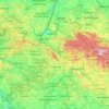 Mapa topográfico Liberecký kraj, altitud, relieve