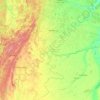 Mapa topográfico Челябинская область, altitud, relieve