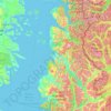 Mapa topográfico Chaitén, altitud, relieve