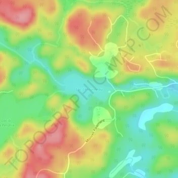 Mapa topográfico Lac Létourneau, altitud, relieve