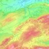 Mapa topográfico Bocairente, altitud, relieve