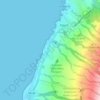 Mapa topográfico Napili-Honokowai, altitud, relieve