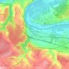 Mapa topográfico Rosny-sur-Seine, altitud, relieve