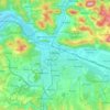 Mapa topográfico Žilina, altitud, relieve