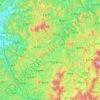 Mapa topográfico 진안군, altitud, relieve